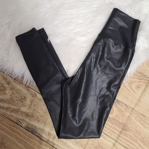 American apparel faux leather high waist leggings